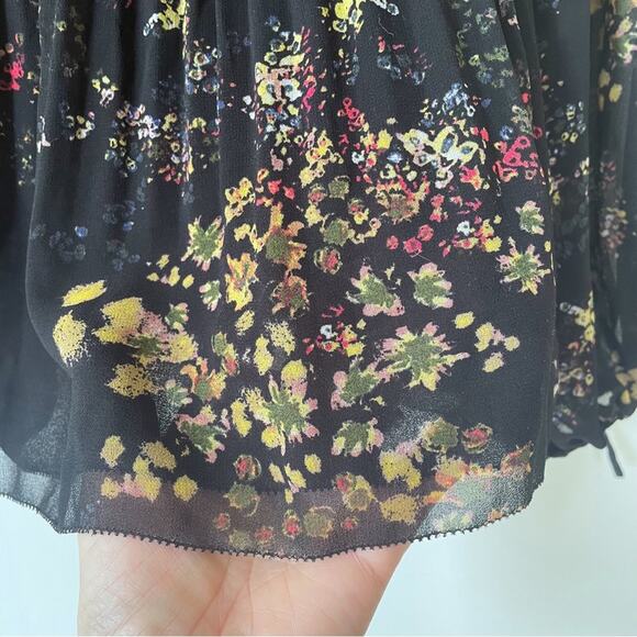 Wilfred Talence Black Floral Off The Shoulder Blouse XS - Picture 8 of 12